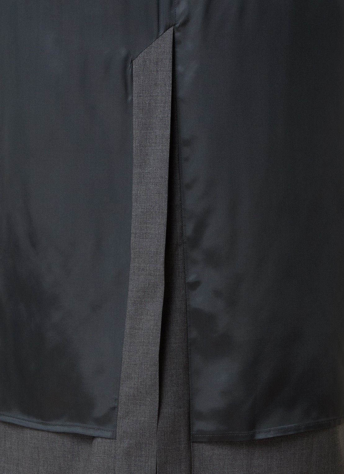 Róhe Inside-Out midi rok in scheerwolblend - detail 5 antraciet