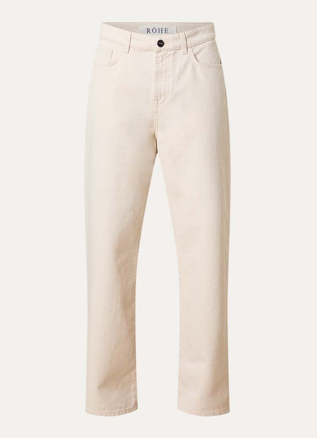 Róhe Low waist loose fit jeans met steekzakken - voorkant 2 beige