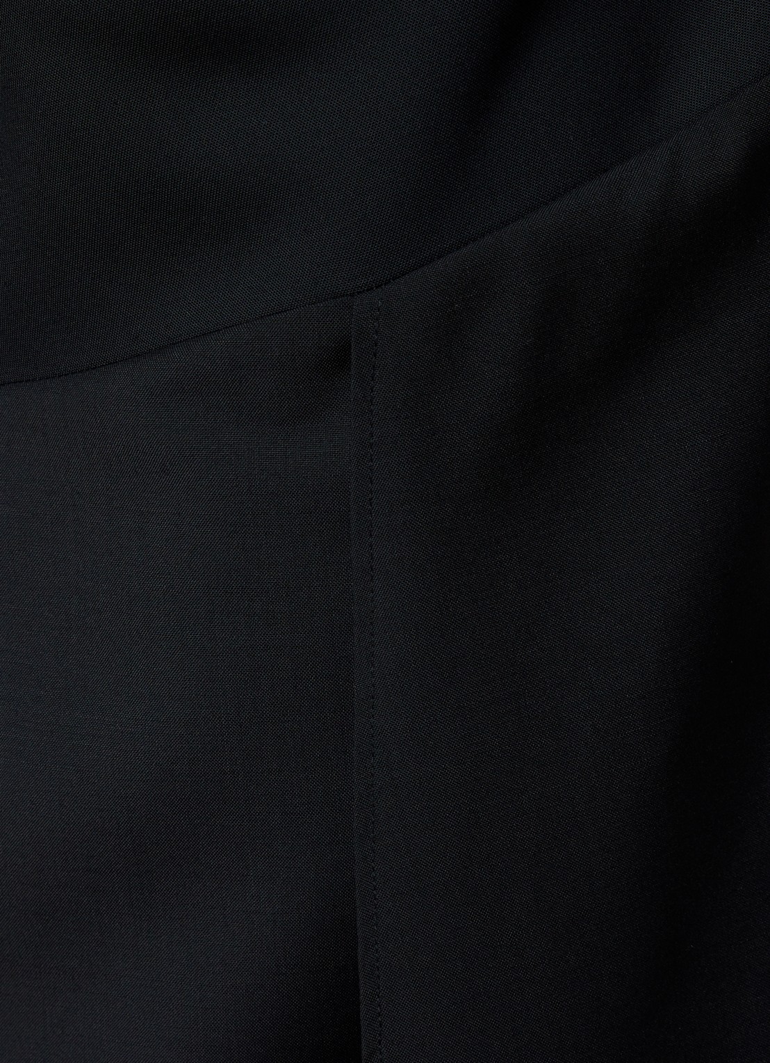 Róhe Maxi jurk met split en ronde hals - detail 2 zwart