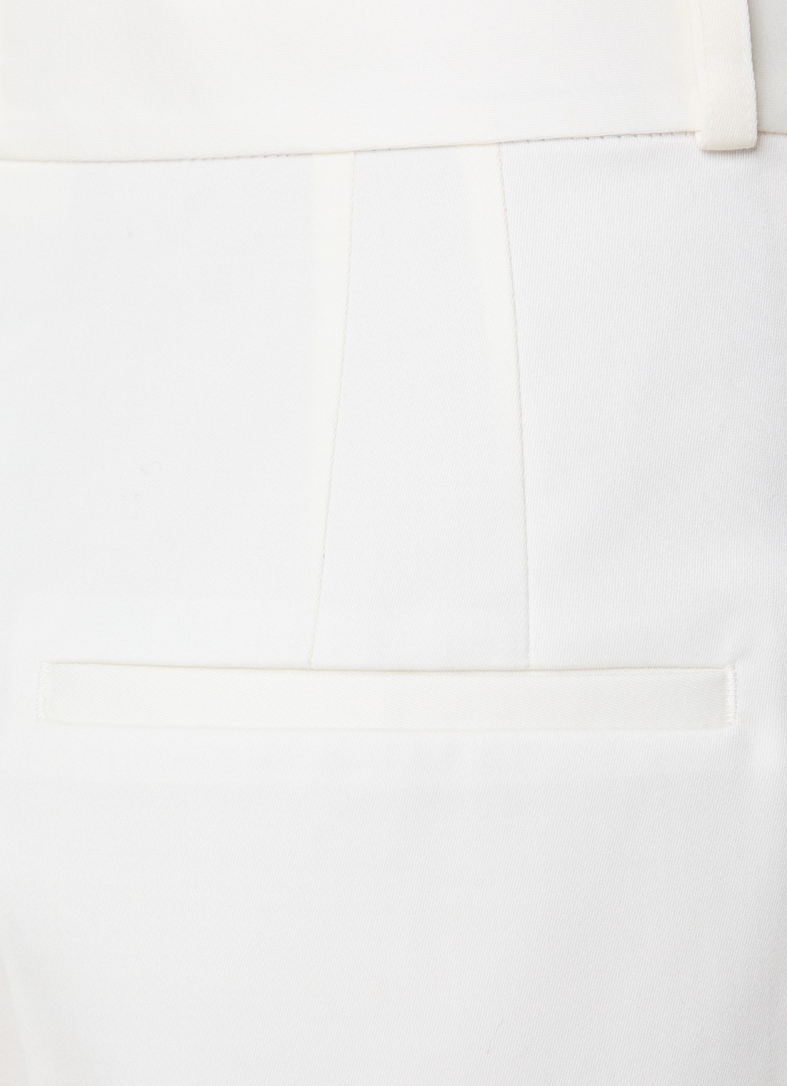 Róhe Mid waist straight fit pantalon in wolblend met persplooi - detail 3 gebroken wit