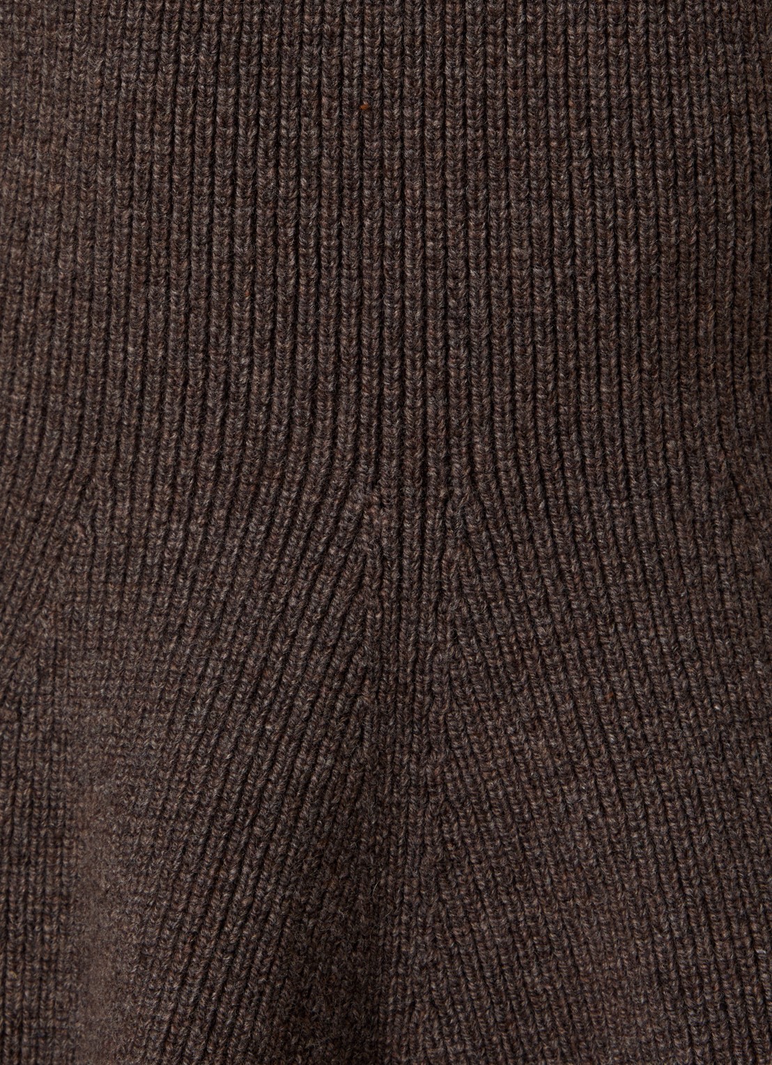 Róhe Ribgebreide top in kasjmierblend  - detail 5 bruin