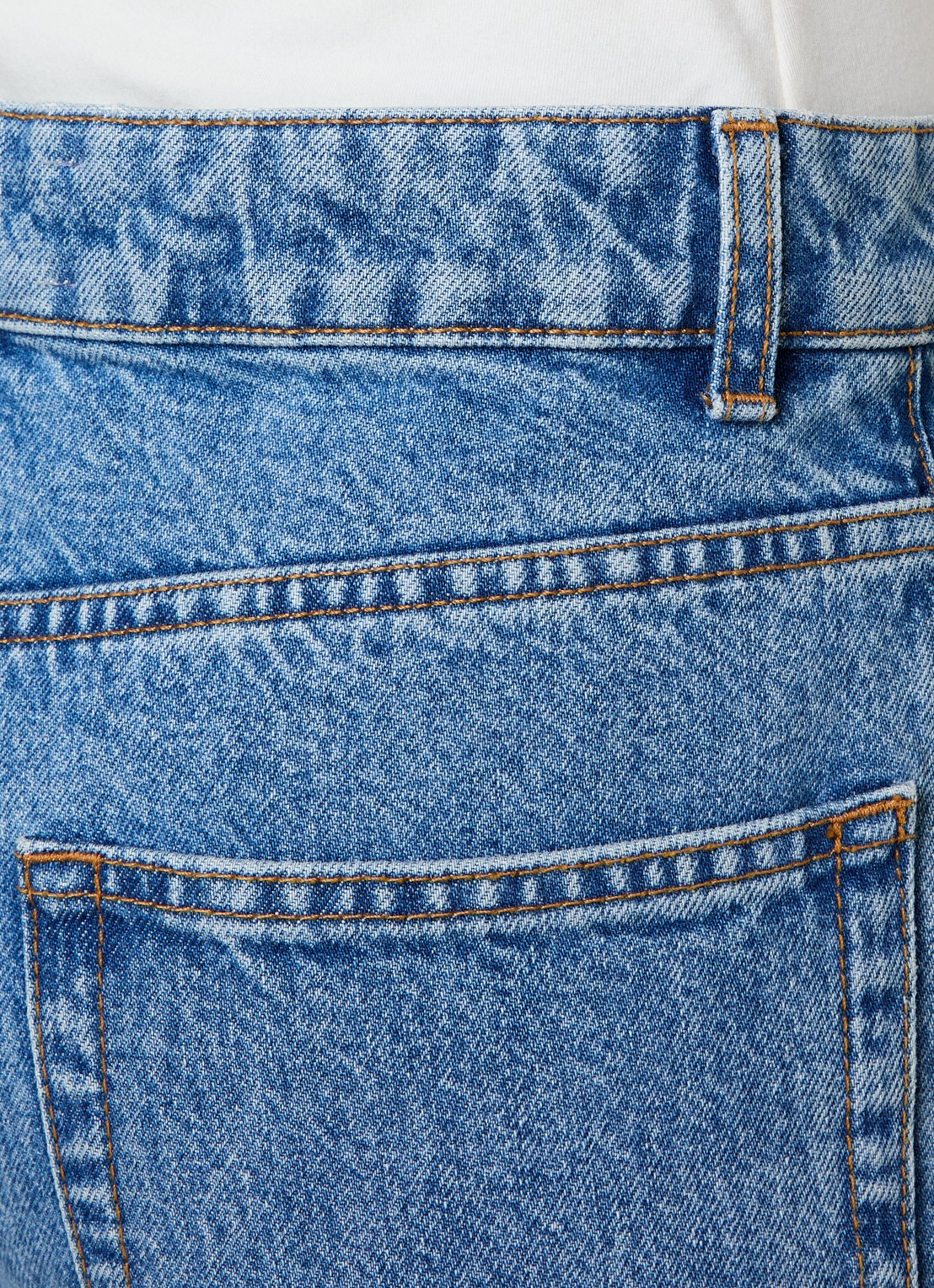 Róhe Rixt low waist loose fit jeans met lichte wassing - detail 5 blauw