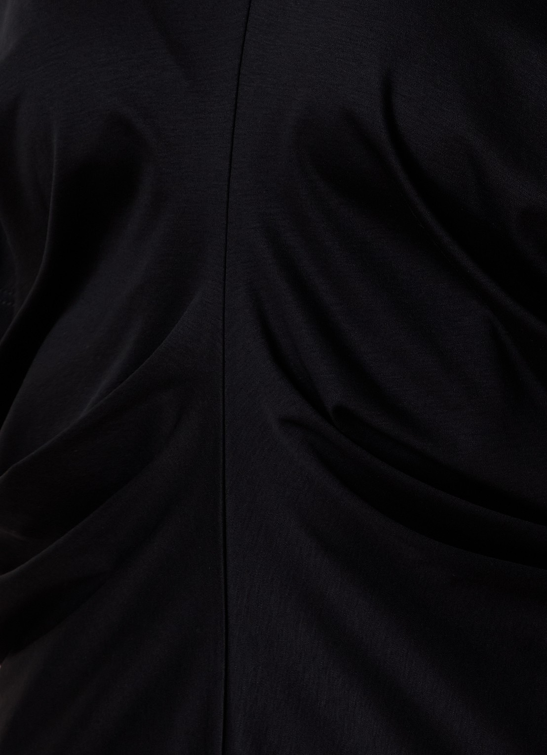 Róhe Top in zijdeblend met plooidetail - detail 5 zwart