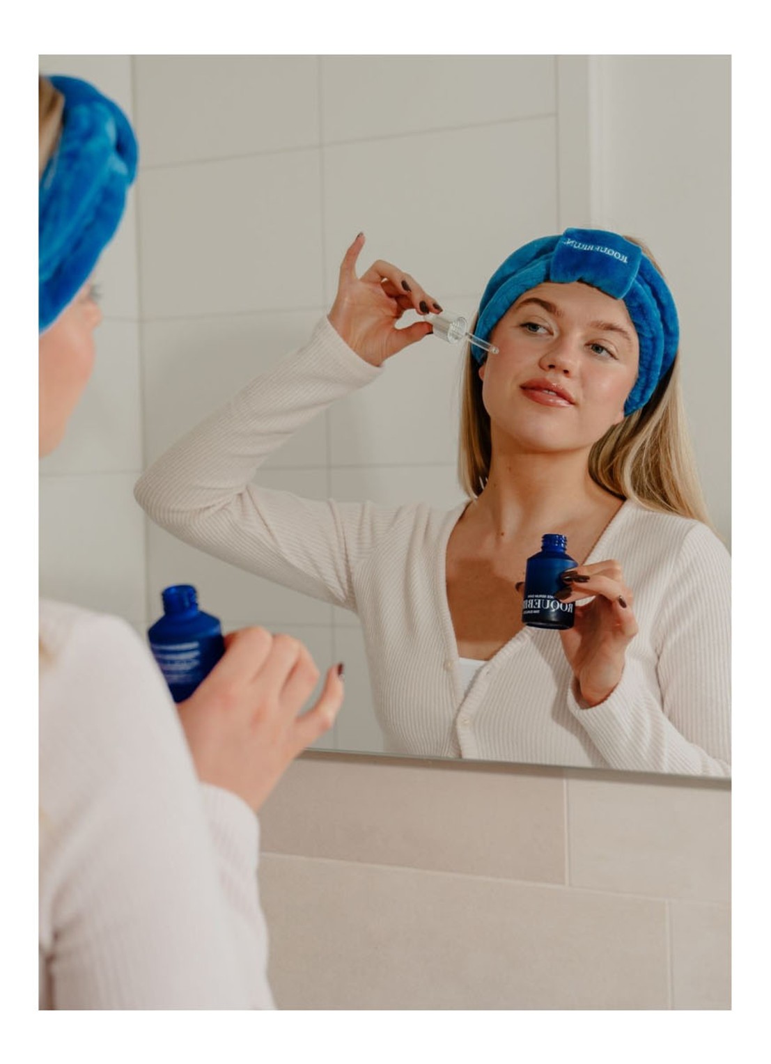 ROQUEBRUN. Headband - haarband - detail 2 blauw