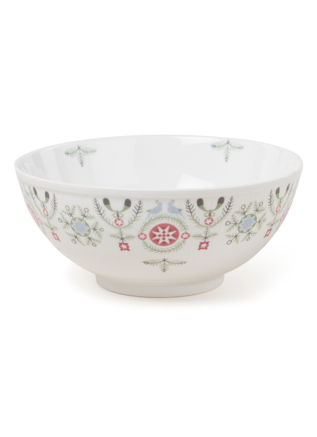 Rörstrand Swedish Grace Winter serveerschaal 21 cm - voorkant wit
