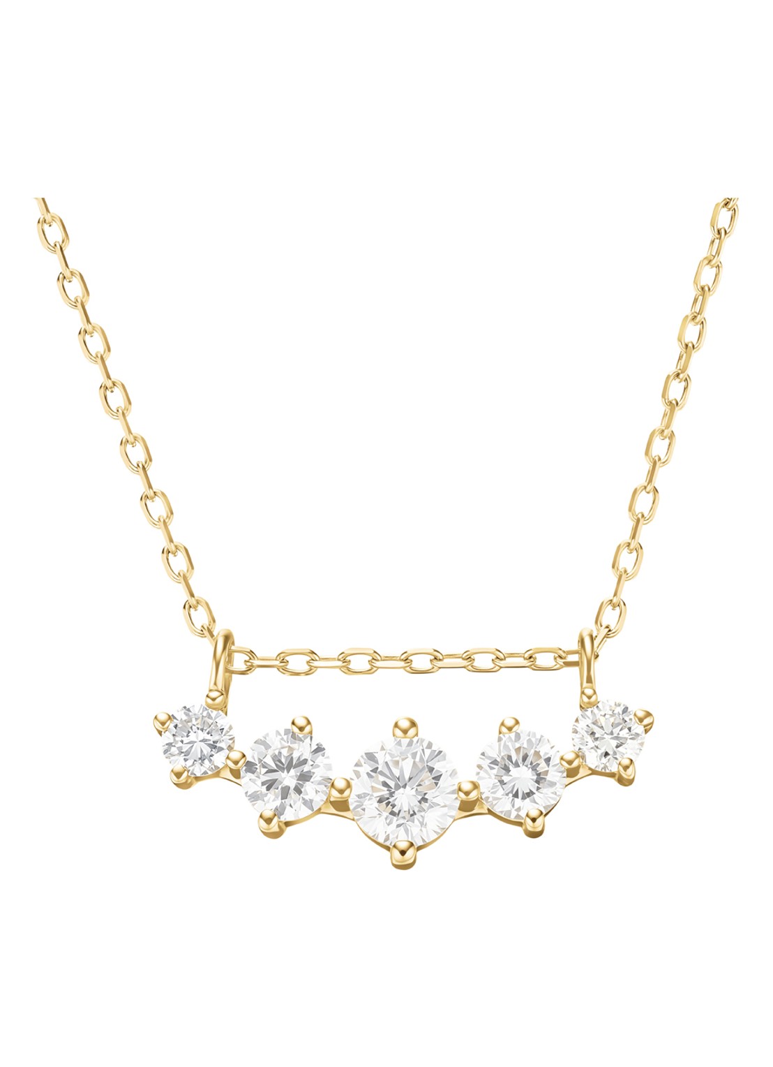 Rosefield 5 Stone ketting van 14 karaat geelgoud - detail goud