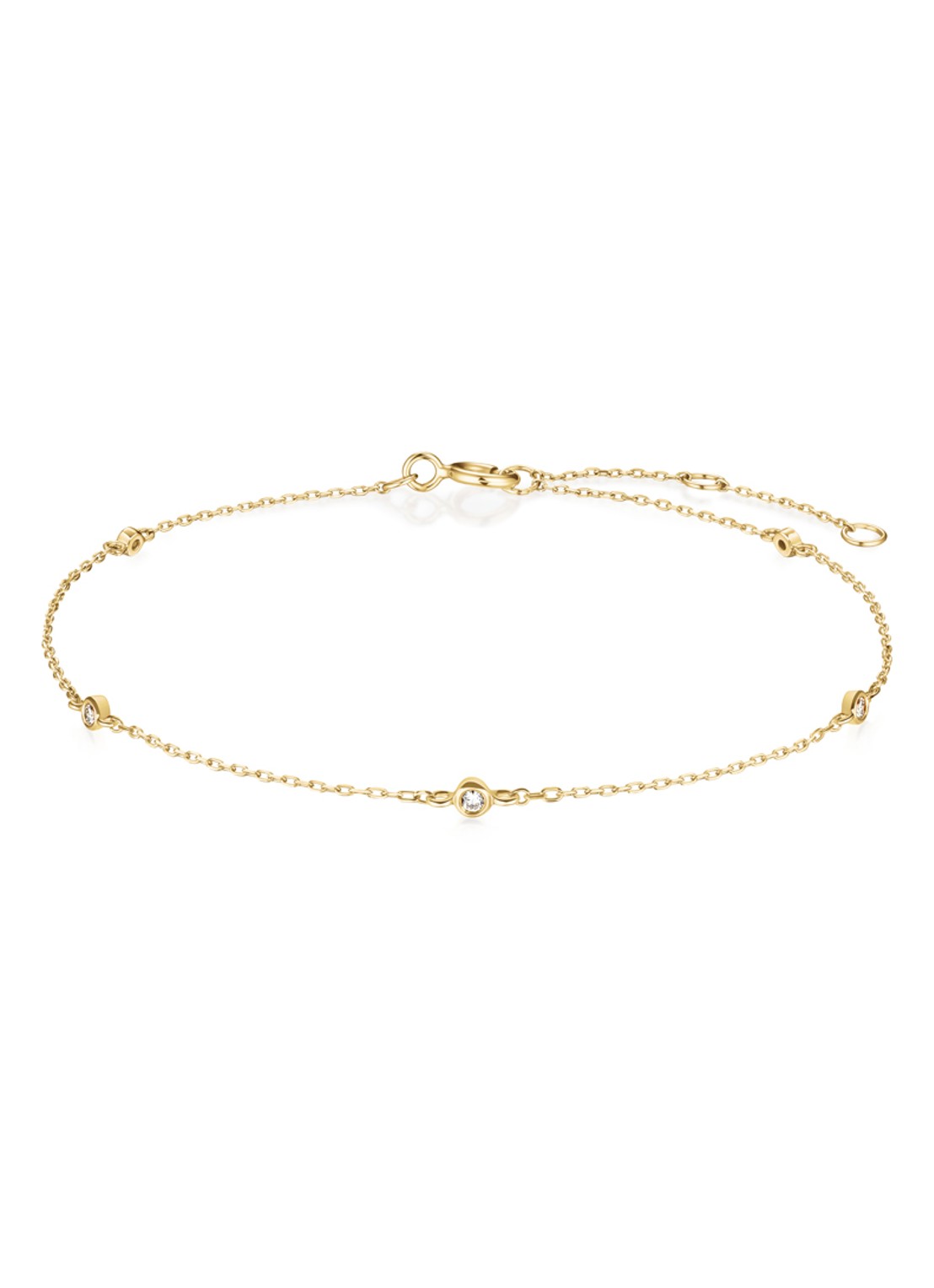Rosefield Armband van 14 karaat geelgoud - voorkant goud