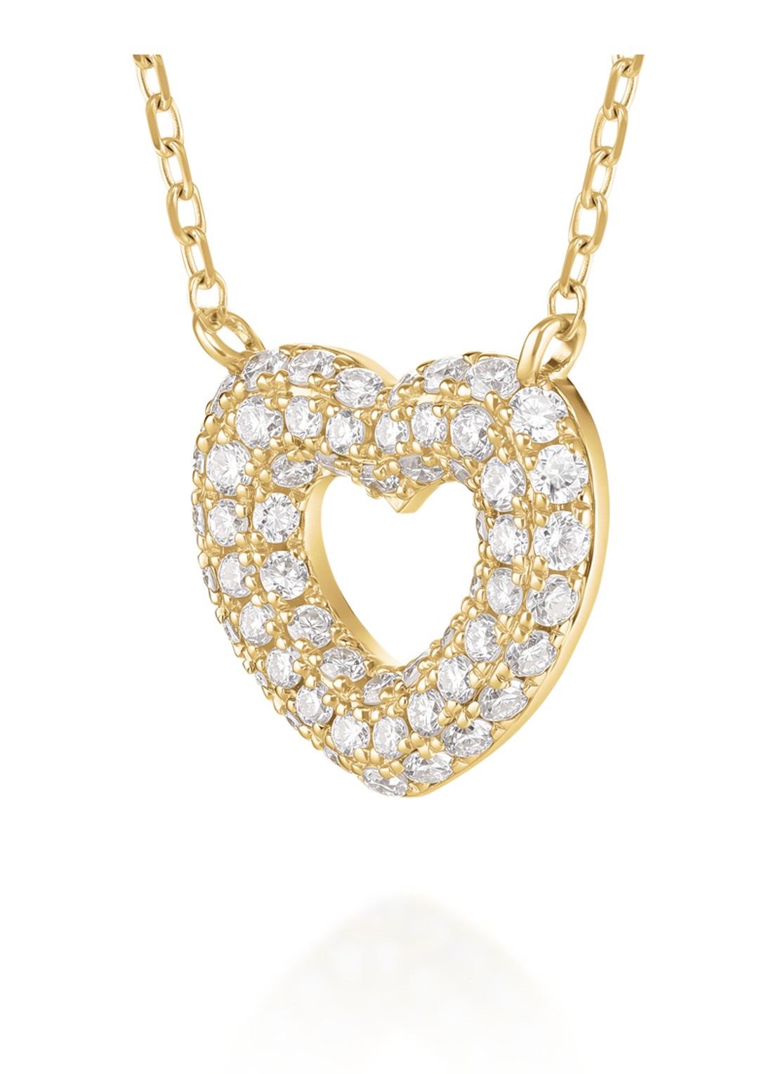 Rosefield Bubble Heart ketting van 14 karaat geelgoud - detail 2 goud