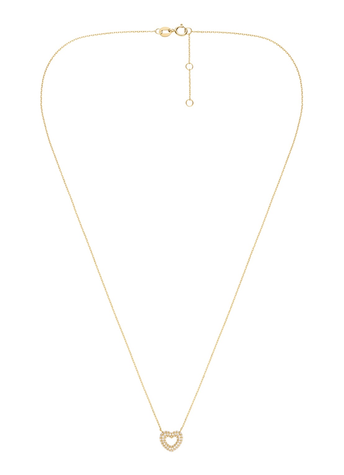 Rosefield Bubble Heart ketting van 14 karaat geelgoud - detail 3 goud