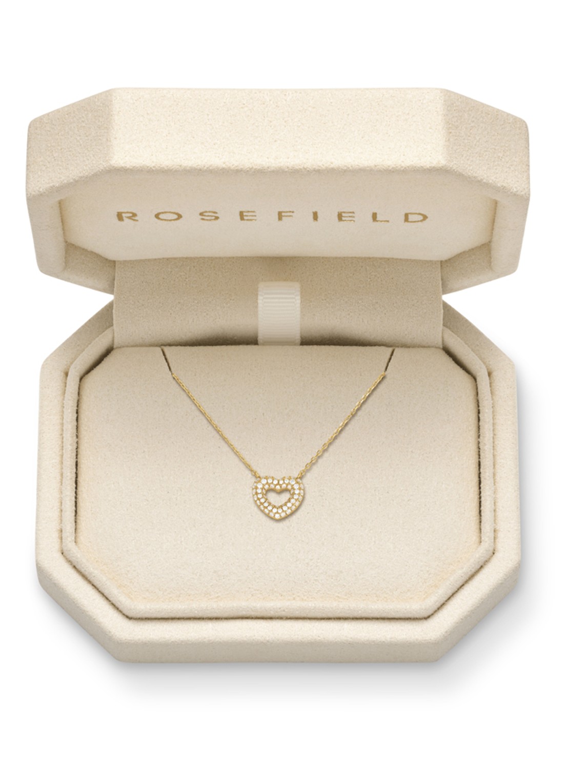 Rosefield Bubble Heart ketting van 14 karaat geelgoud - detail 4 goud