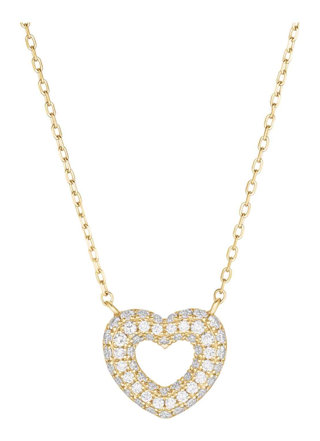 Rosefield Bubble Heart ketting van 14 karaat geelgoud - voorkant 5 goud