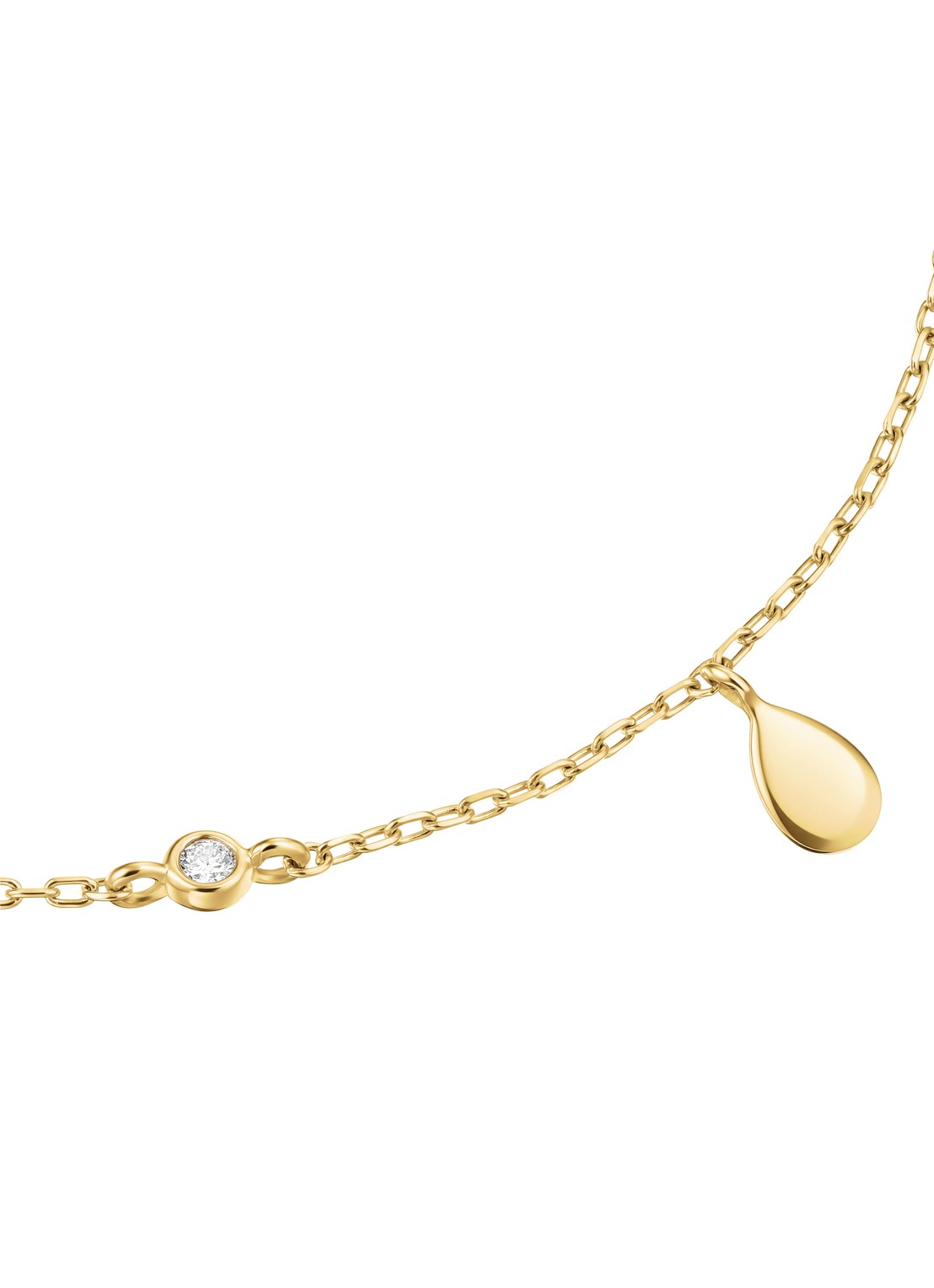 Rosefield Dangling Drops armband van 14 karaat geelgoud - detail goud