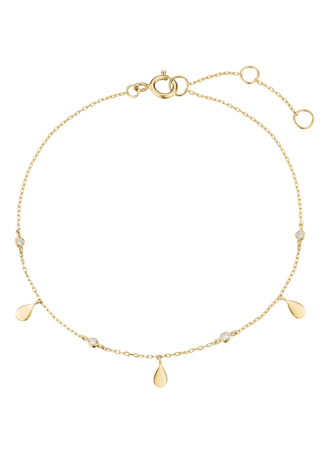 Rosefield Dangling Drops armband van 14 karaat geelgoud - detail 3 goud
