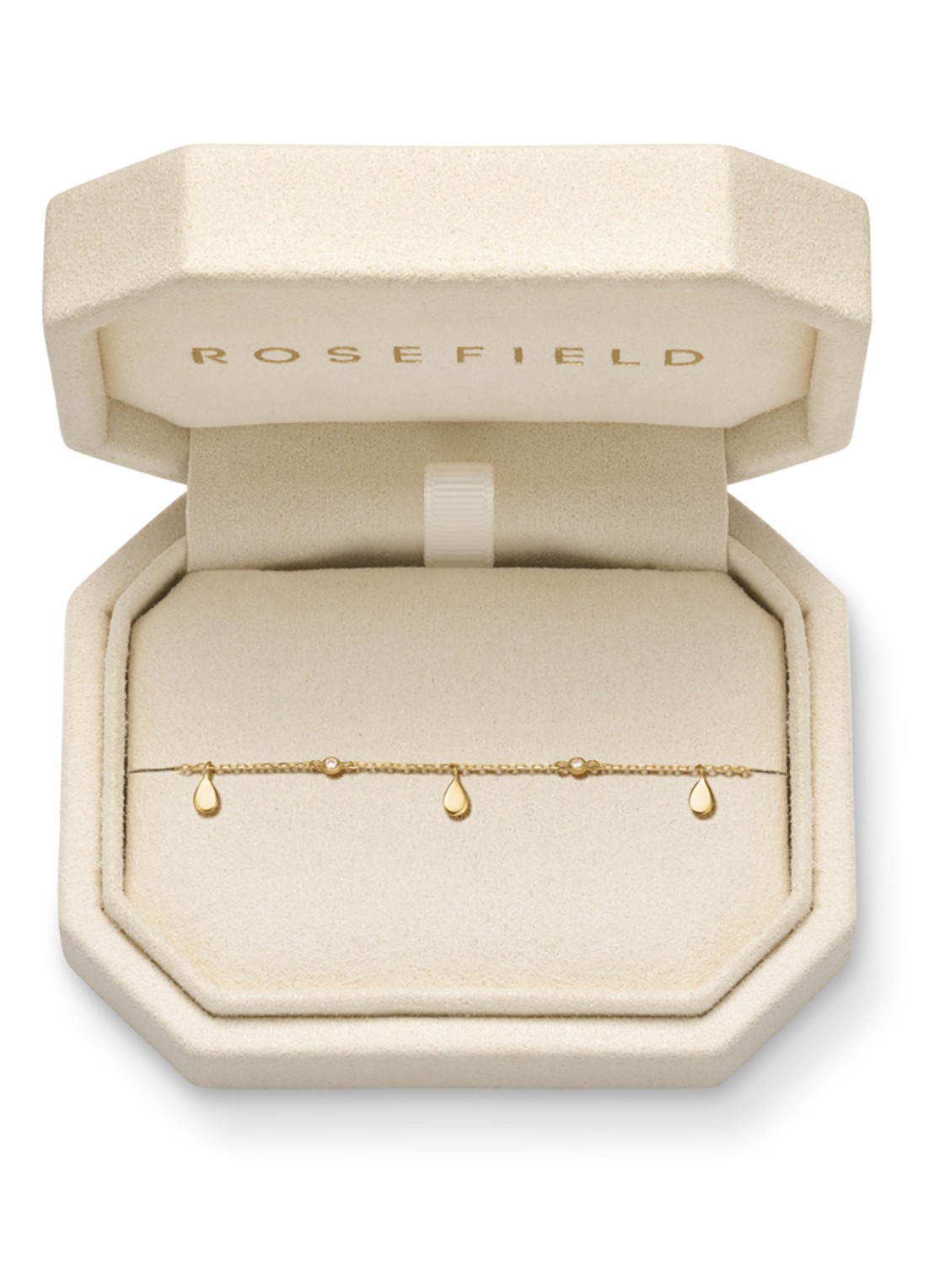 Rosefield Dangling Drops armband van 14 karaat geelgoud - detail 4 goud