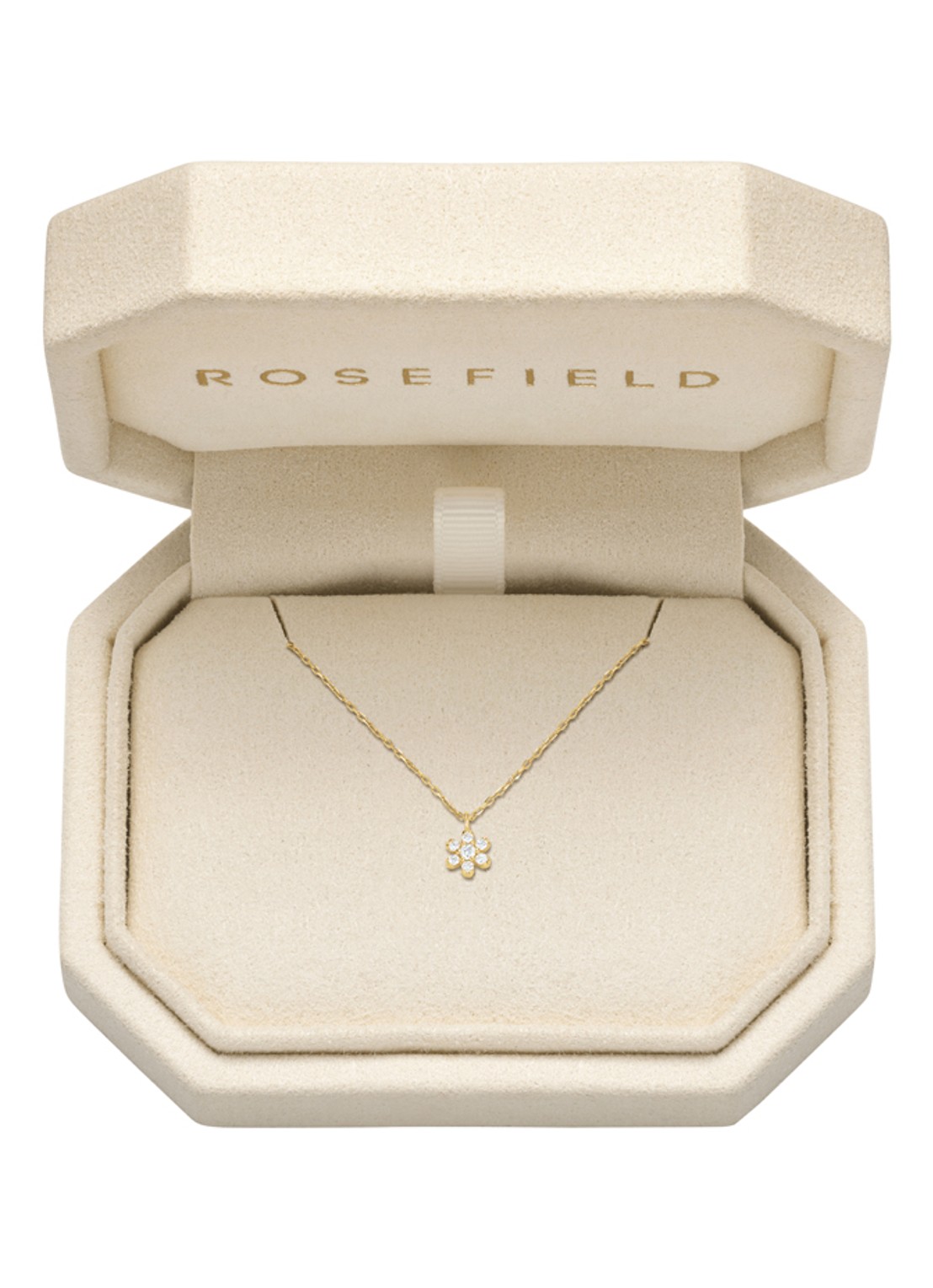 Rosefield Flower ketting van 14 karaat geelgoud - detail 3 goud