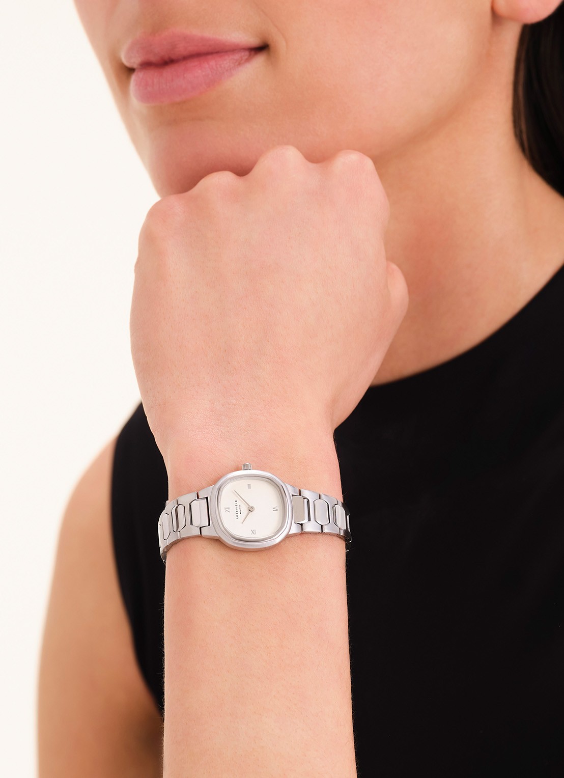 Rosefield Gaia XS horloge ORCSSS-OR05 - voorkant 3 zilver