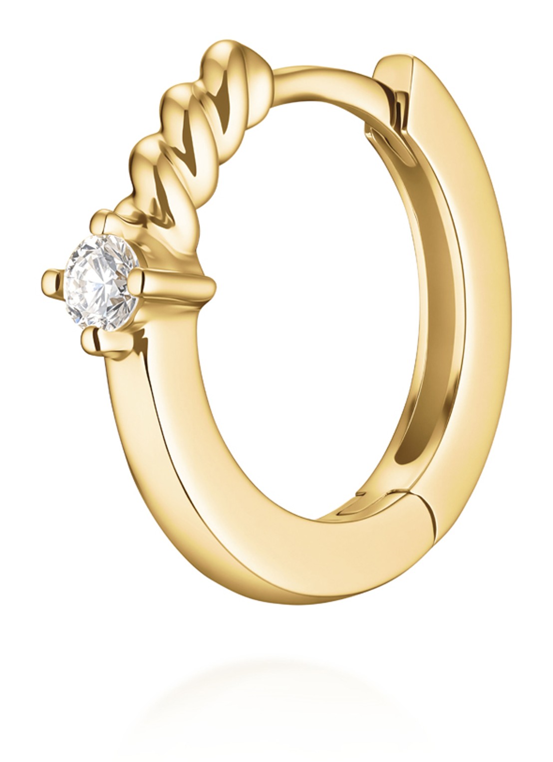 Rosefield Half Twist oorringen van 14 karaat geelgoud - detail 4 goud