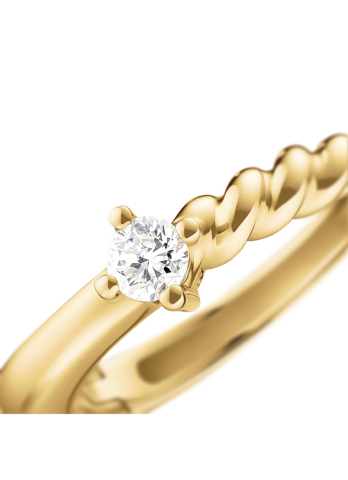 Rosefield Half Twist oorringen van 14 karaat geelgoud - detail 5 goud