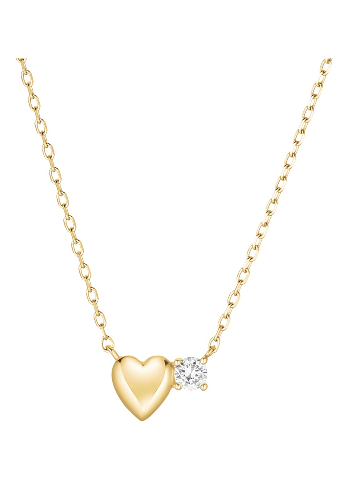 Rosefield Heart ketting van 14 karaat geelgoud - voorkant goud