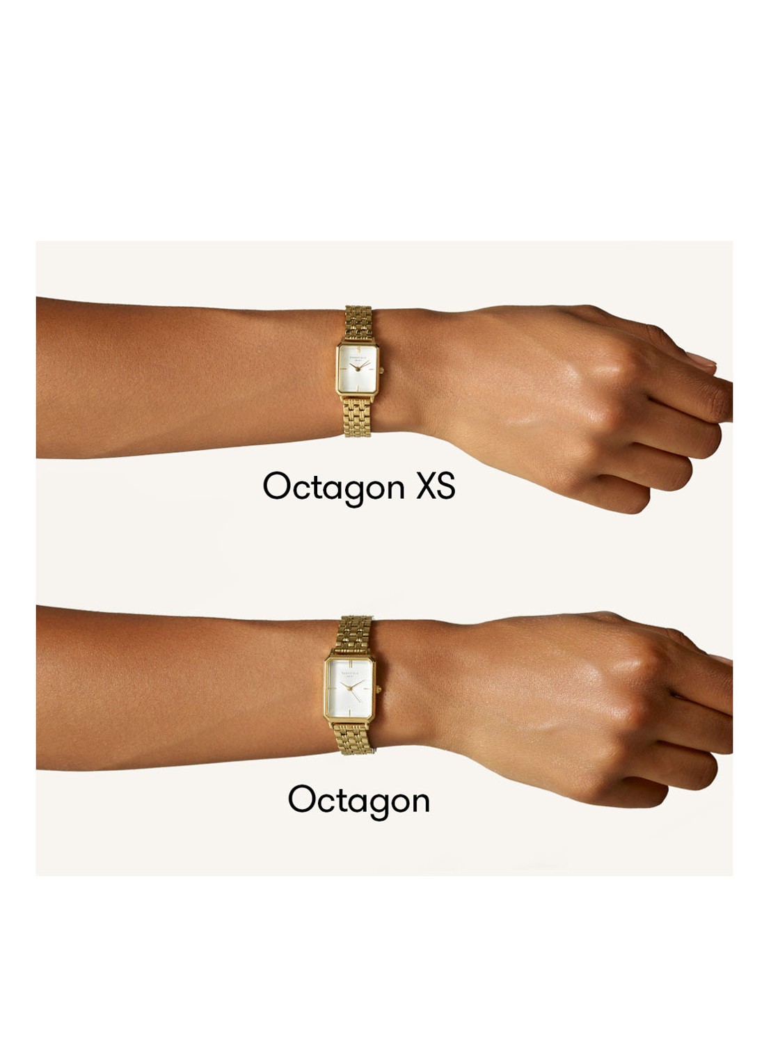 Rosefield Octagon XS horloge OWGSG-O60 - detail 4 goud