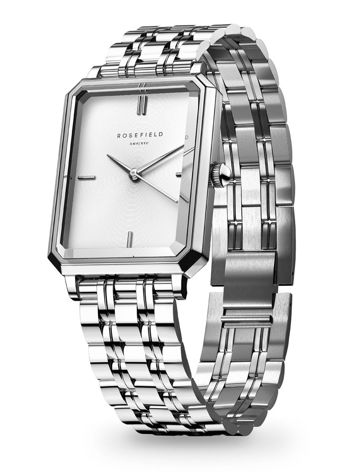 Rosefield Octagon XS horloge OWGSS-O63 - detail zilver