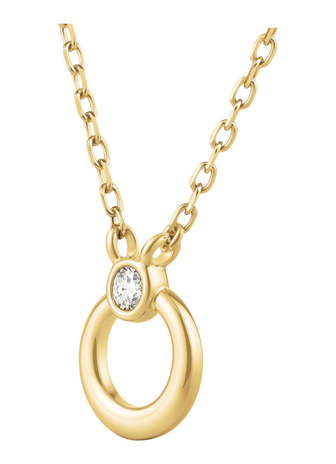 Rosefield Open Circle ketting van 14 karaat geelgoud - detail 3 goud
