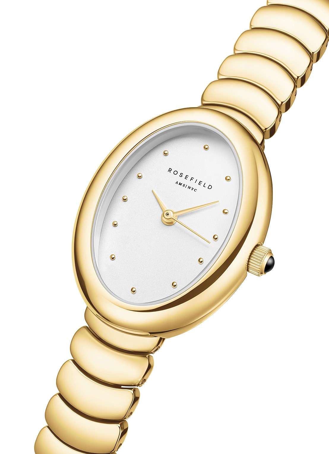 Rosefield Ovale horloge OVWGSG-OV19 - detail goud