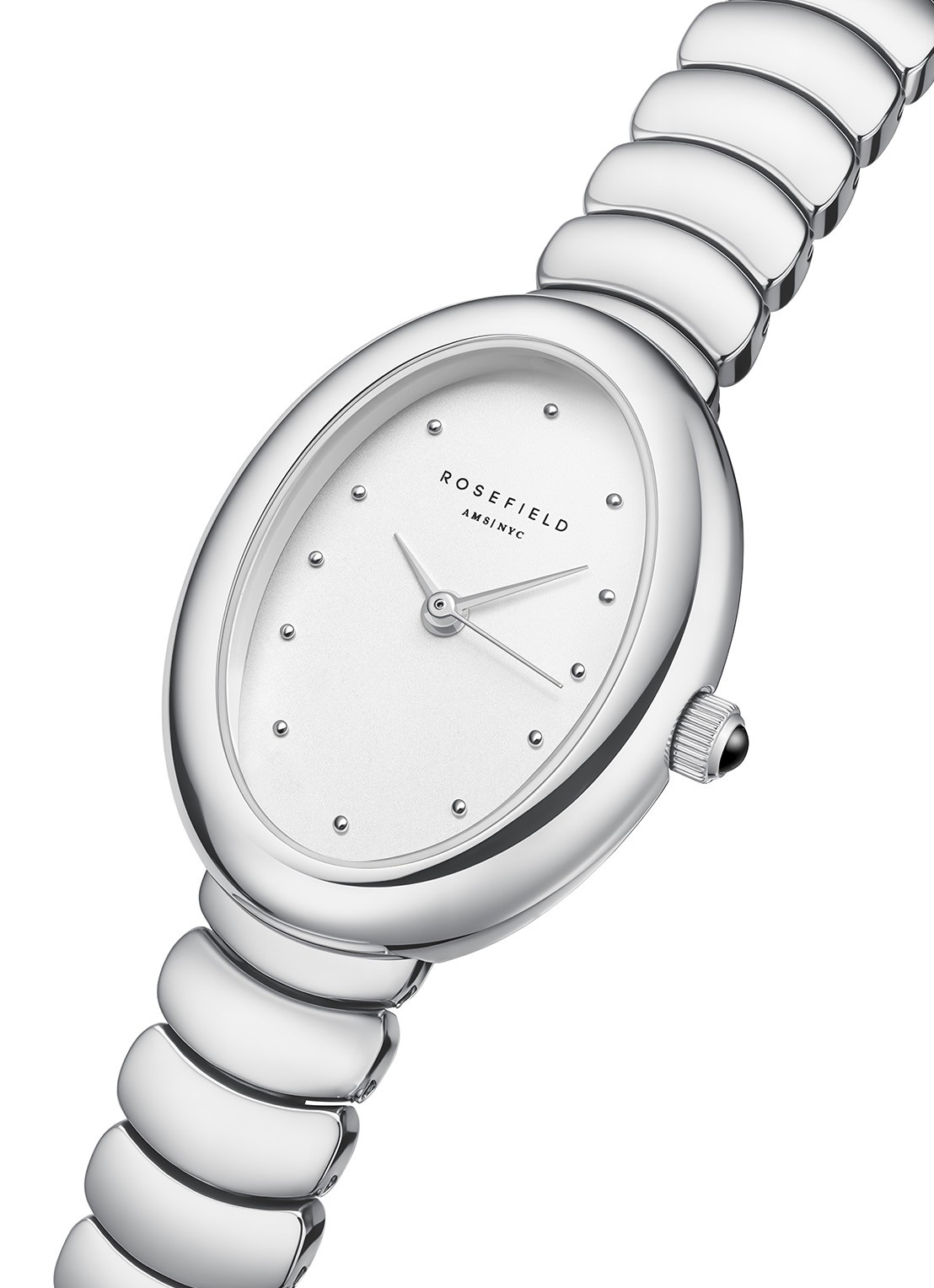 Rosefield Ovale horloge OVWSSS-OV20 - detail zilver