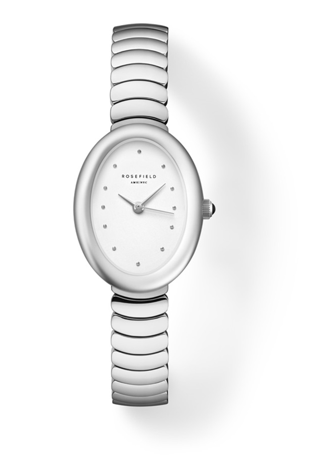 Rosefield Ovale horloge OVWSSS-OV20 - voorkant 4 zilver