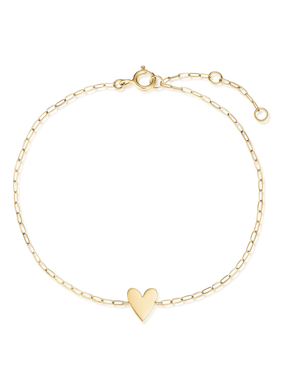 Rosefield Plain Heart armband van 14 karaat geelgoud - detail 2 goud
