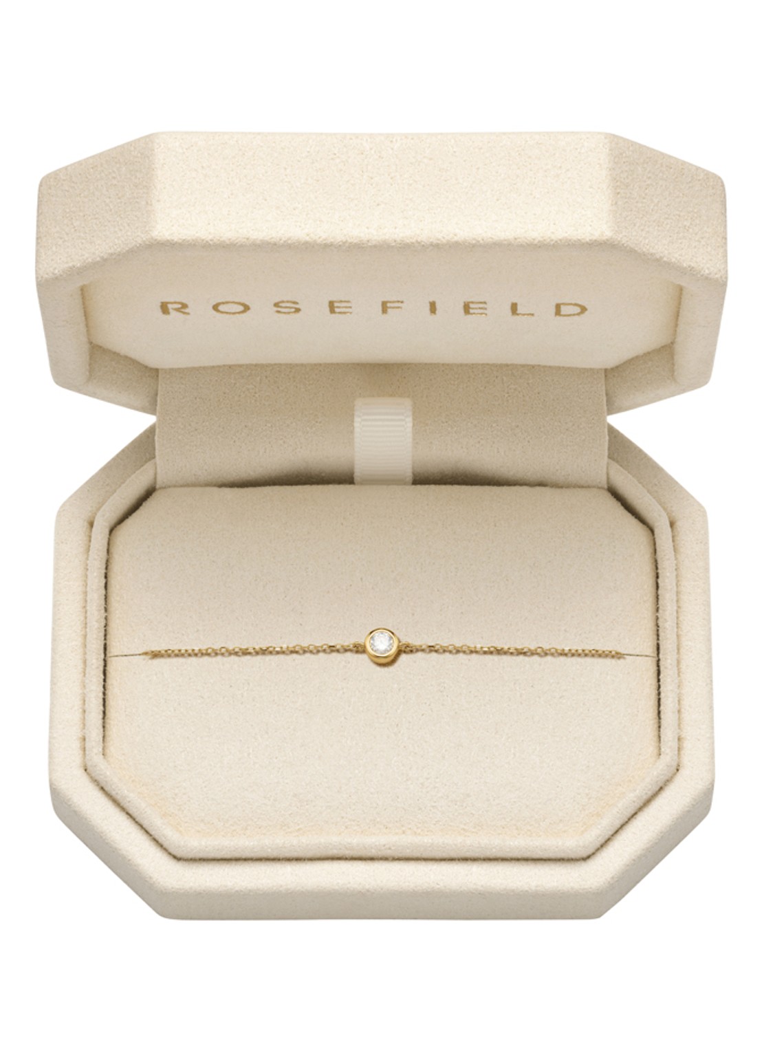 Rosefield Round Solitaire armband van 14 karaat geelgoud - detail 3 goud