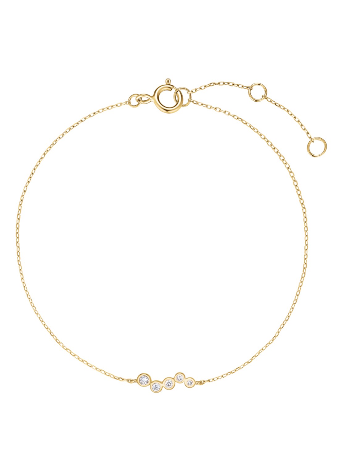 Rosefield Short Wave armband van 14 karaat geelgoud - detail 2 goud