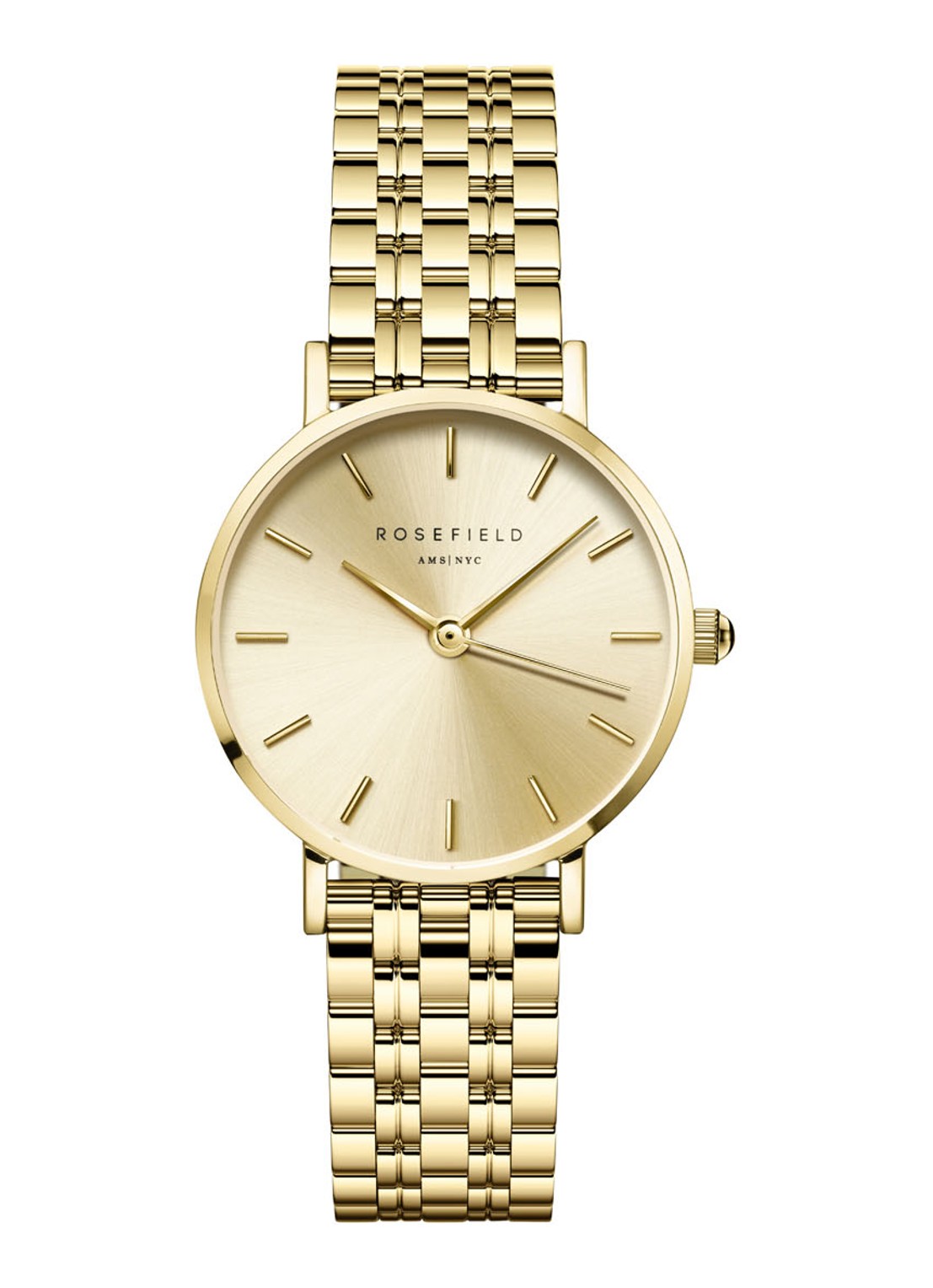 Rosefield Small Edit horloge SCGSG-S05 - voorkant goud