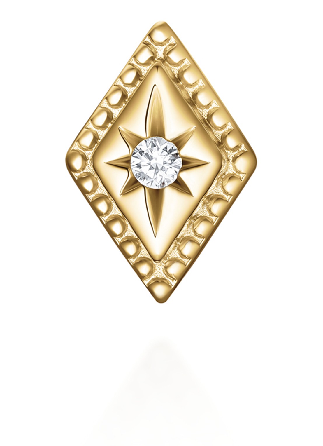 Rosefield Solitaire Star oorknopjes van 14 karaat geelgoud - detail 4 goud
