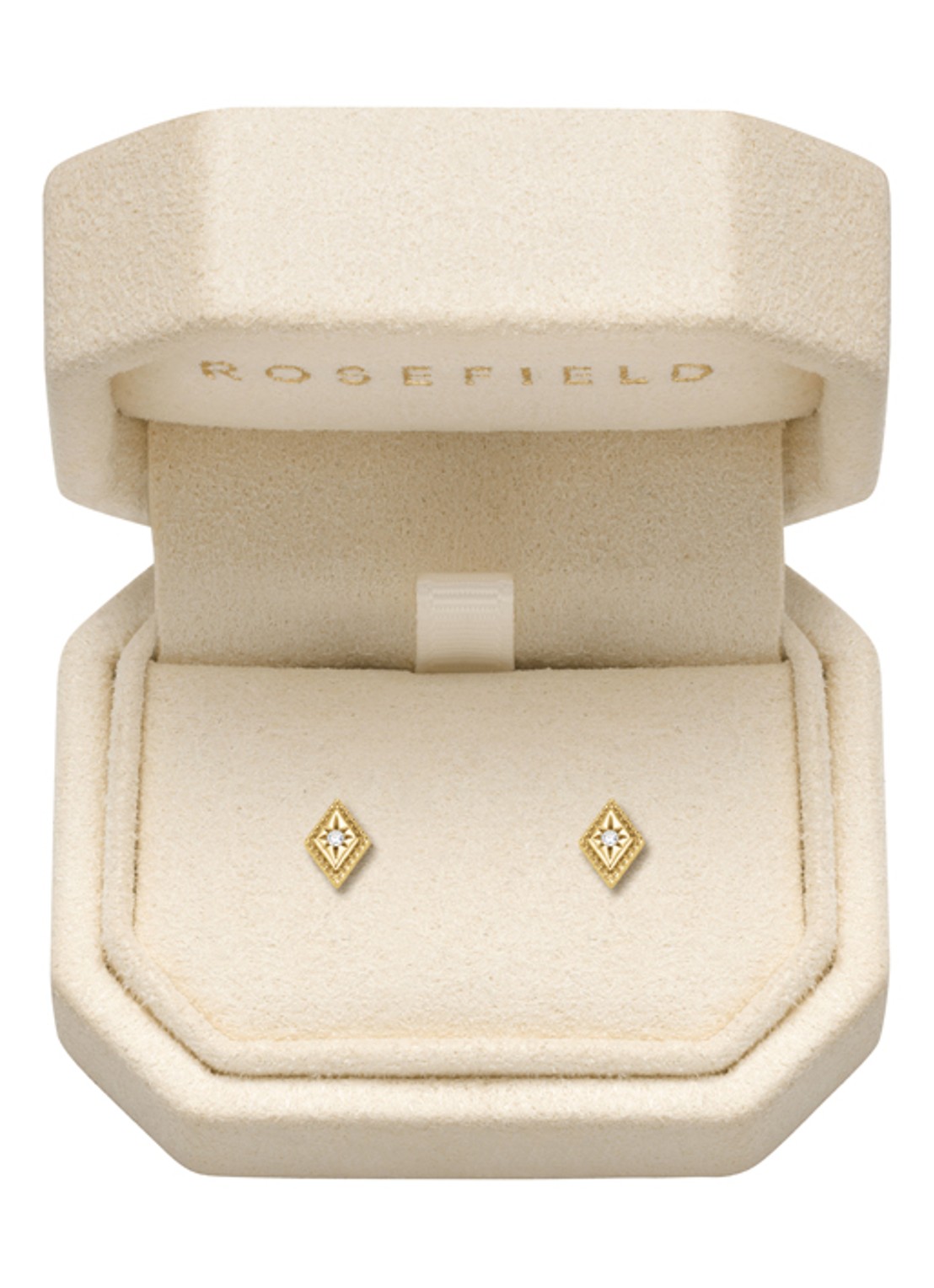 Rosefield Solitaire Star oorknopjes van 14 karaat geelgoud - detail 5 goud
