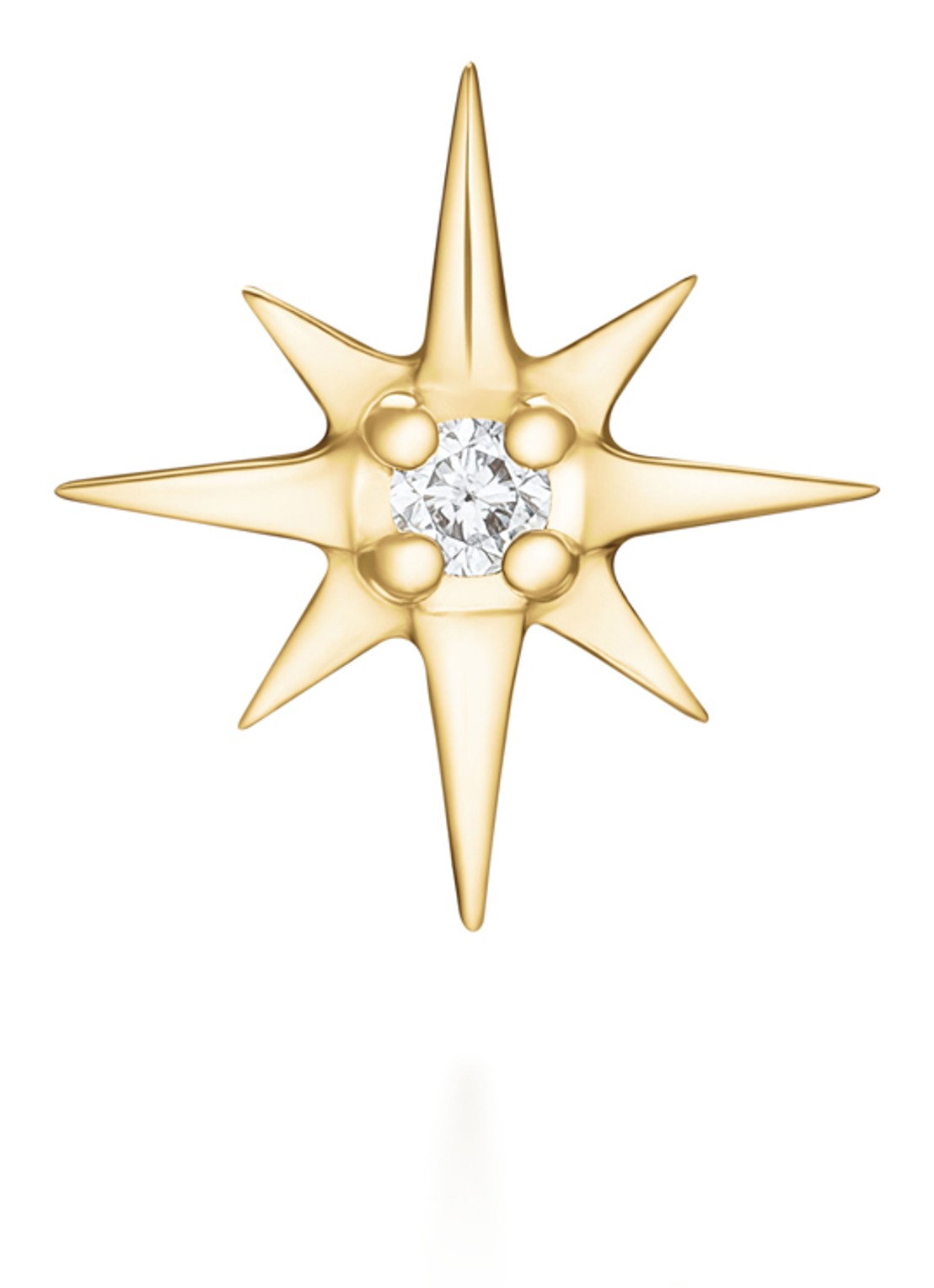 Rosefield Star oorknopjes van 14 karaat geelgoud - detail goud