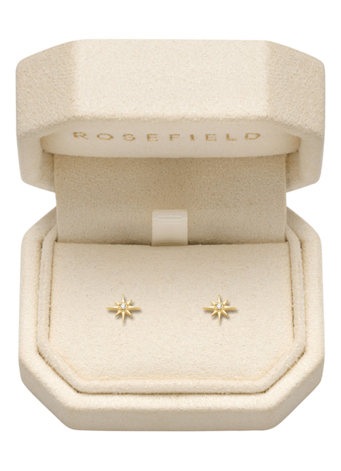 Rosefield Star oorknopjes van 14 karaat geelgoud - detail 2 goud