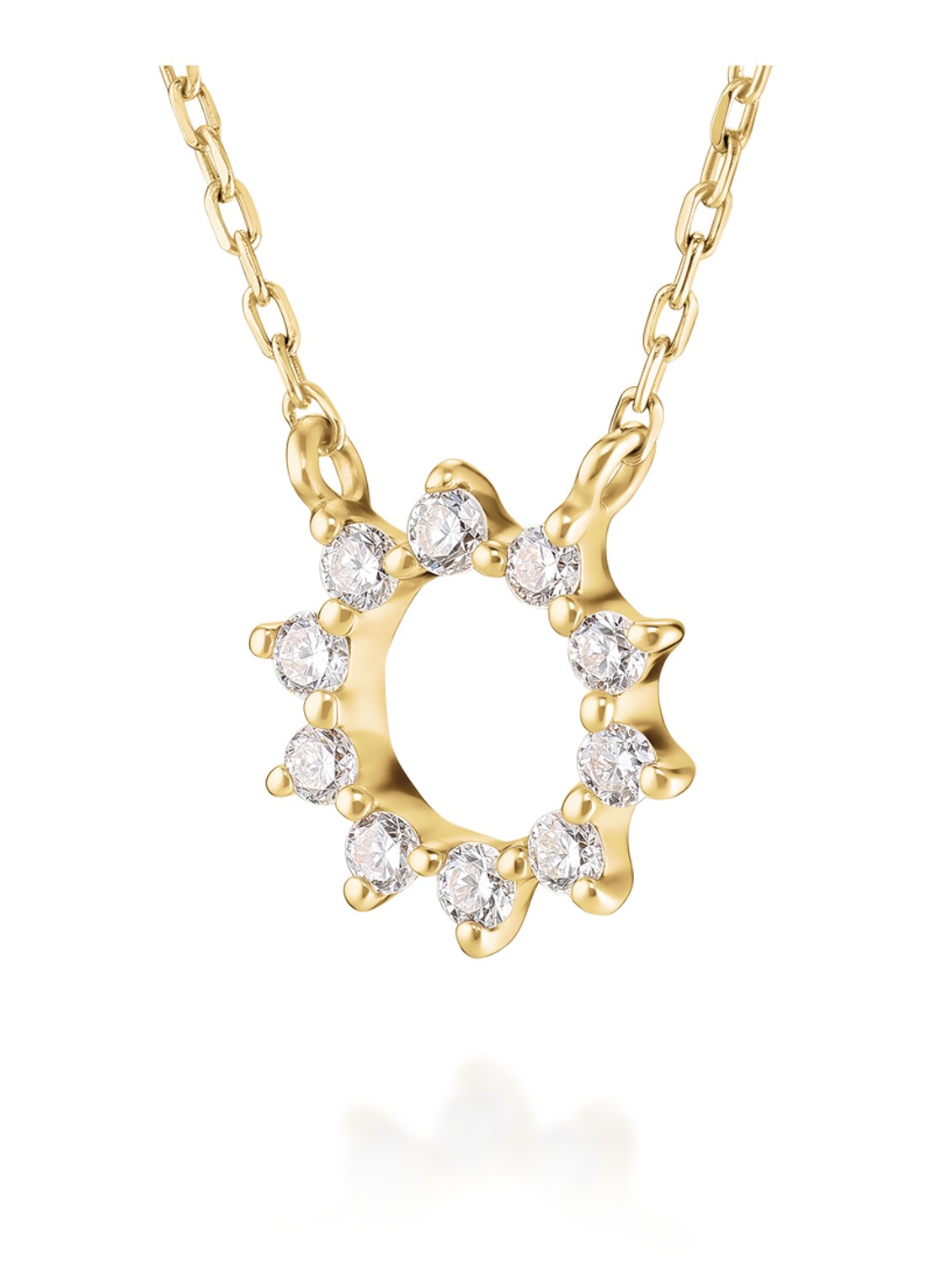 Rosefield Sun ketting van 14 karaat geelgoud - detail 2 goud