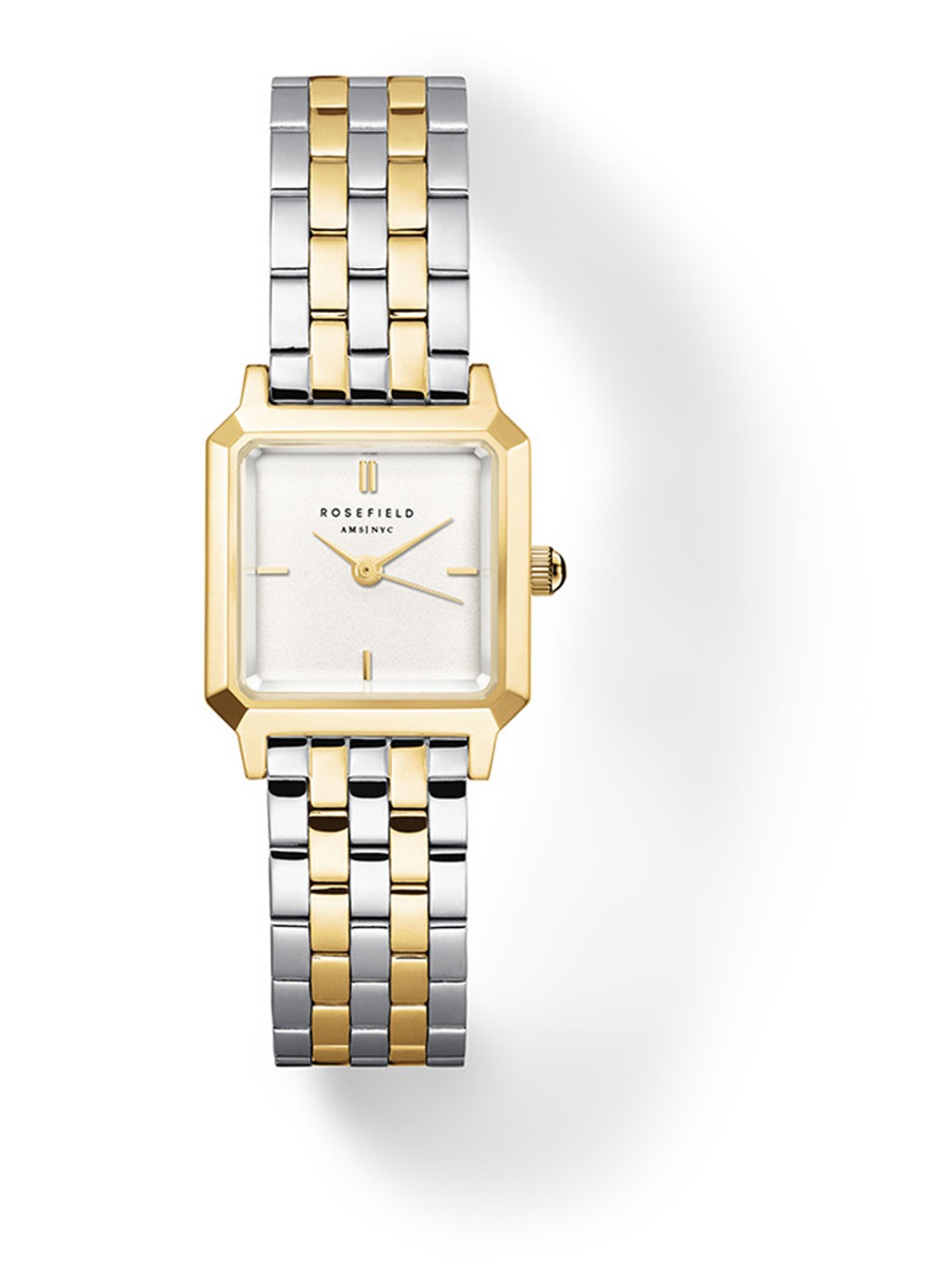 Rosefield The Boxelle Duotone horloge BWDSG-B03 - voorkant 4 goud