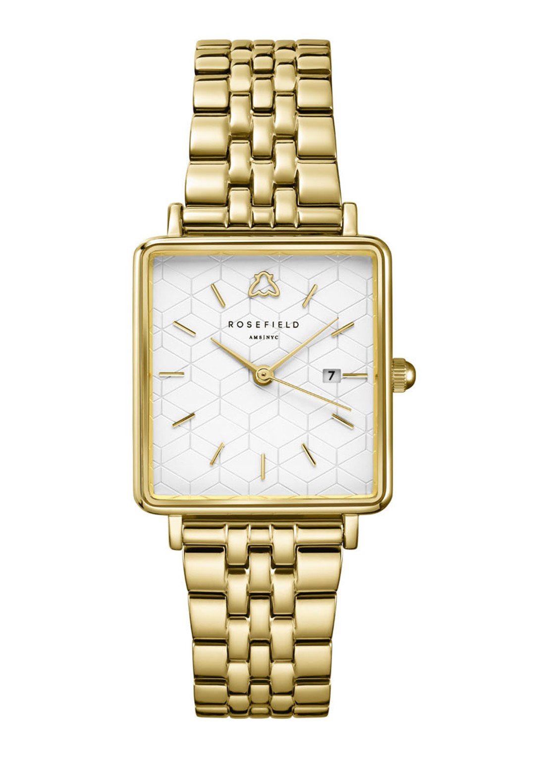 Rosefield The Boxy Honey horloge QBWG-Q045 - detail 3 goud