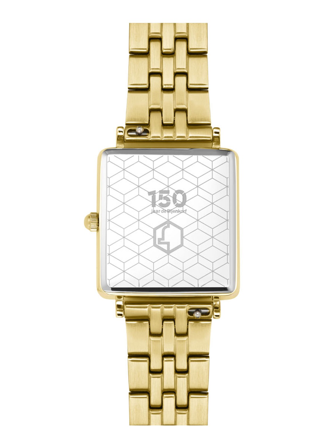 Rosefield The Boxy Honey horloge QBWG-Q045 - detail 4 goud