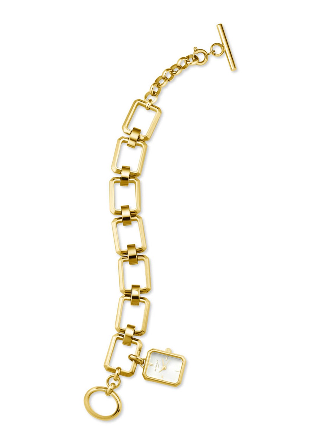 Rosefield The Octagan Charm horloge SWGSG-O52 - detail 3 goud