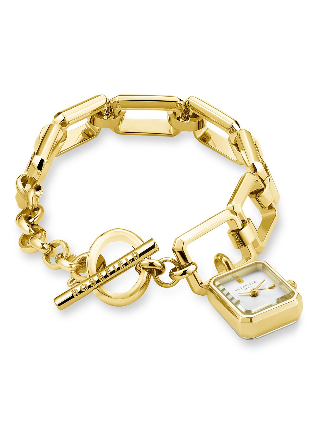 Rosefield The Octagan Charm horloge SWGSG-O52 - voorkant goud