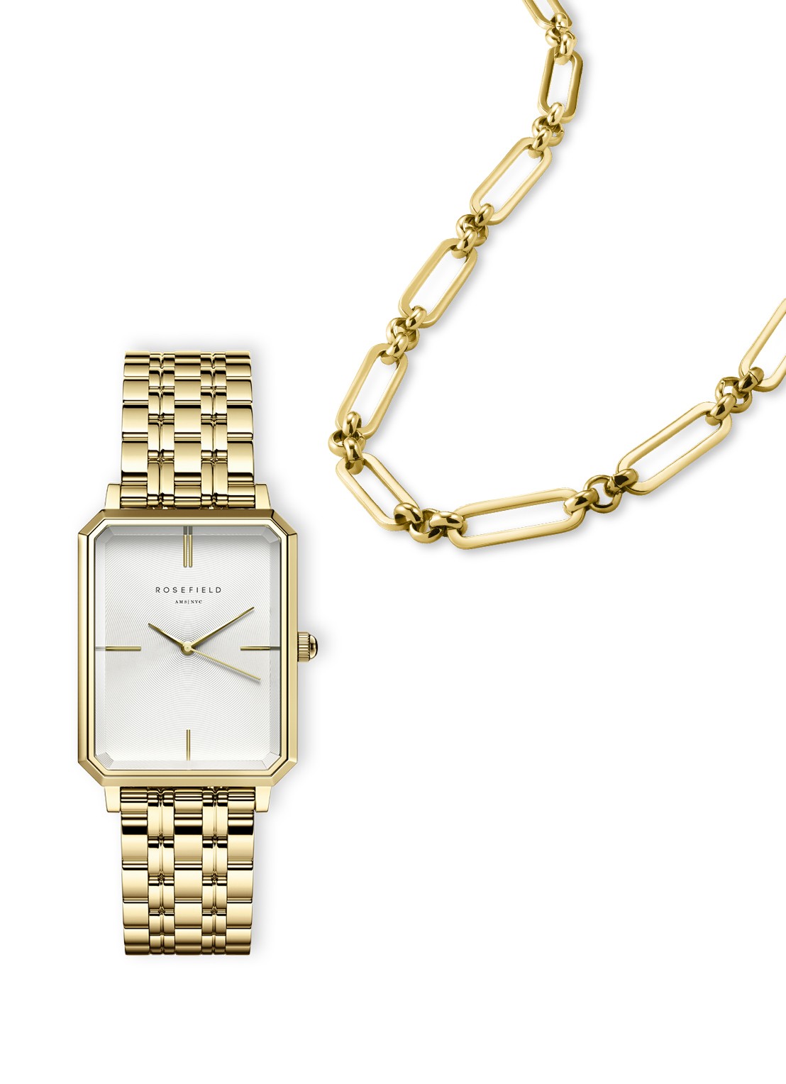Rosefield The Octagon giftset horloge OWGSG-X269 - detail 2 goud