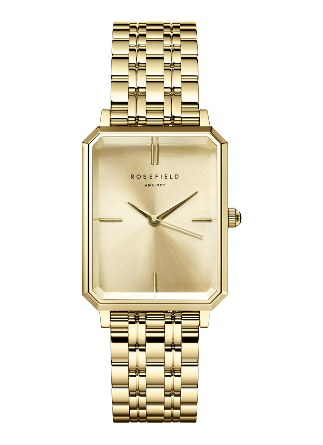 Rosefield The Octagon horloge en armband in giftbox OCCYG-X274 - voorkant 2 goud