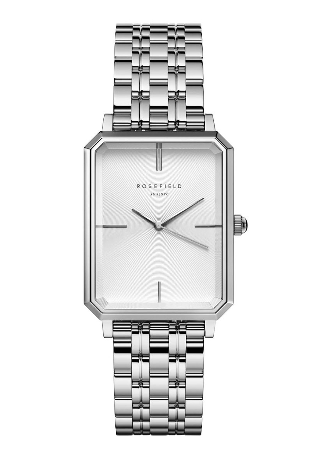 Rosefield The Octagon horloge OCWSS-O41 - voorkant zilver