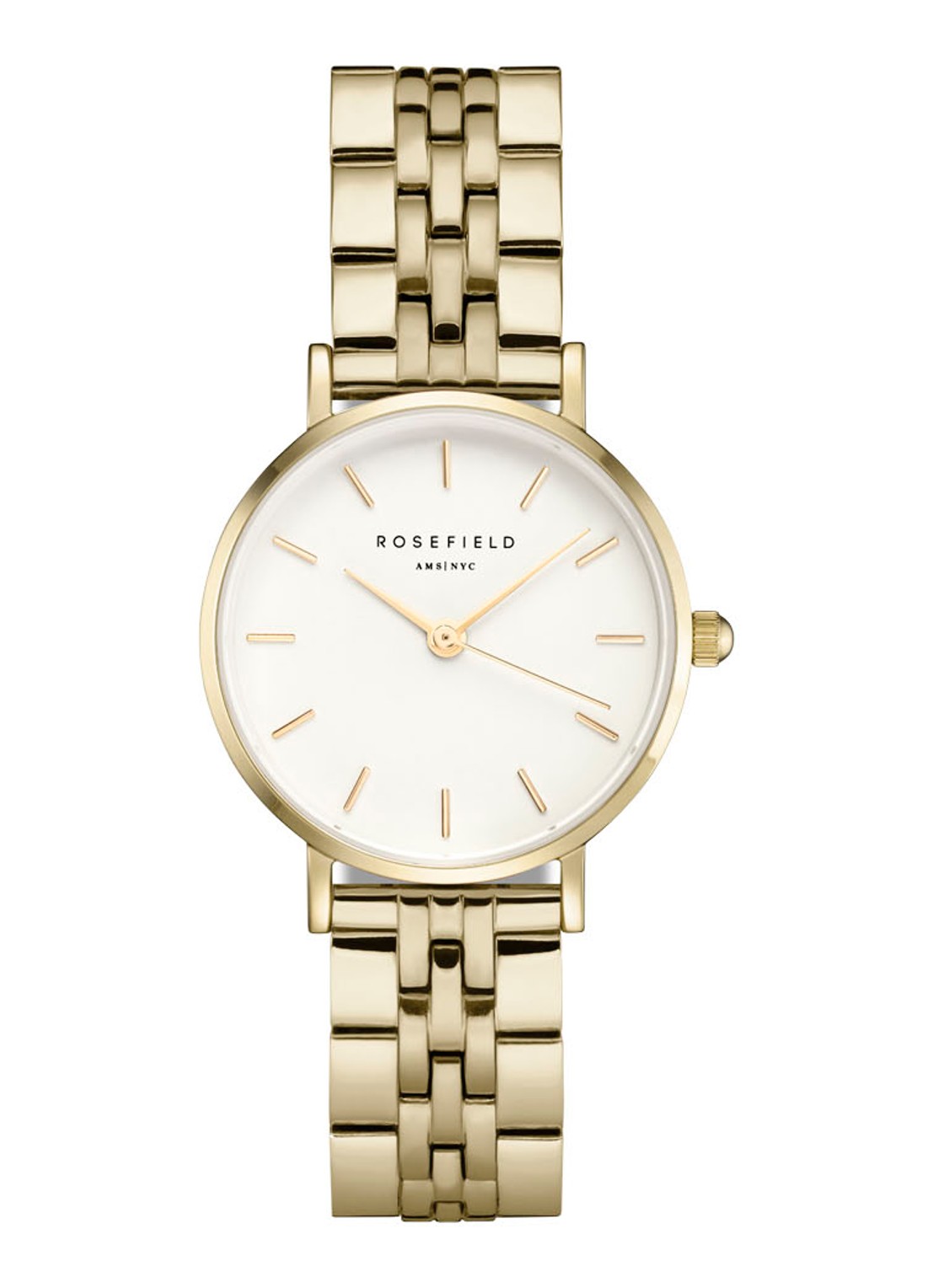 Rosefield The Small Edit horloge 26WSG-267 - voorkant goud