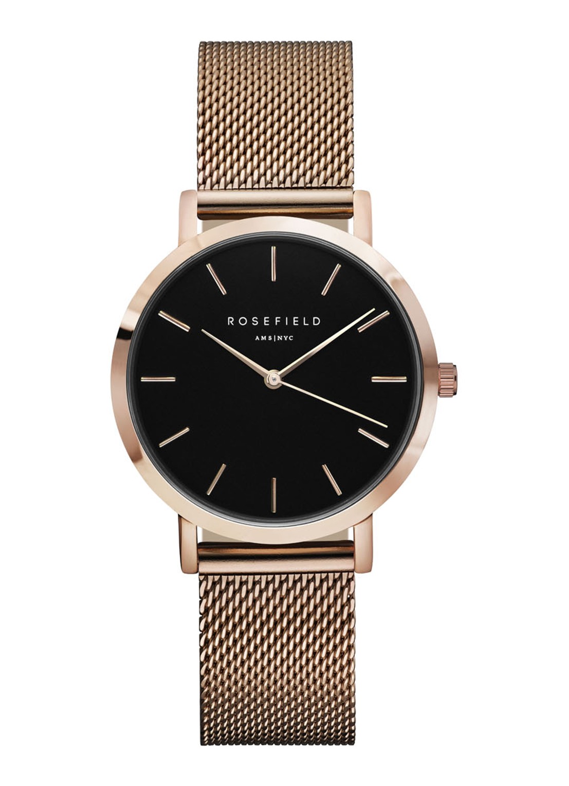 Rosefield The Tribeca horloge TBR-T59 - voorkant roségoud