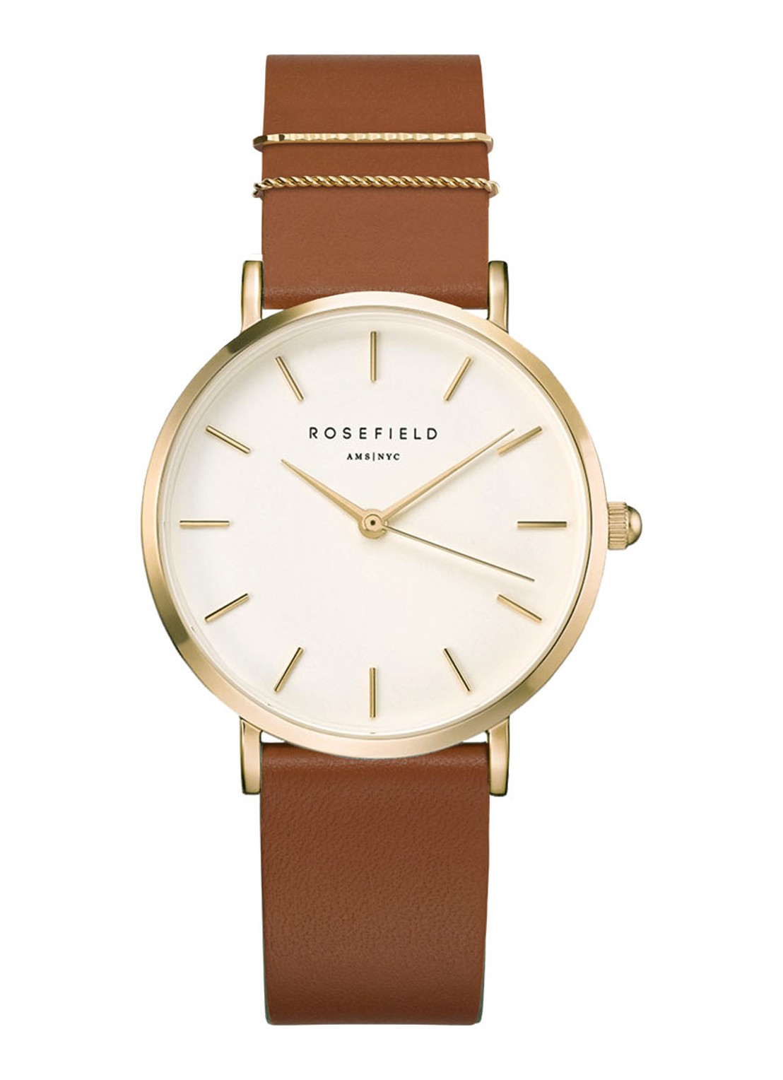 Rosefield The West Village horloge WWCG-W86 - voorkant goud