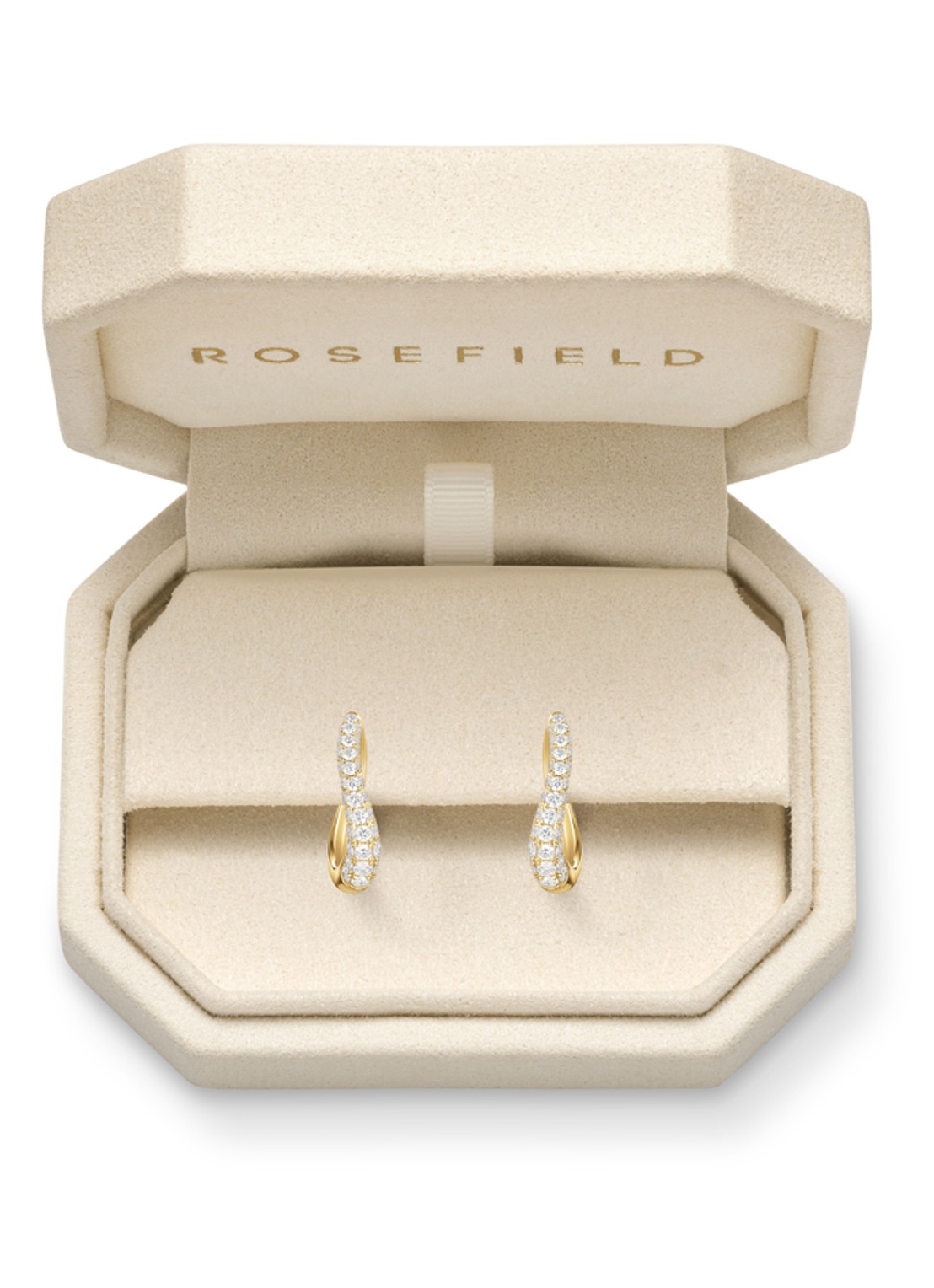 Rosefield Wave Pave oorringen van 14 karaat goud - detail 3 goud